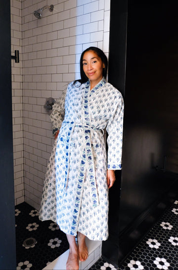 Corfu Cotton Waffle Robe
