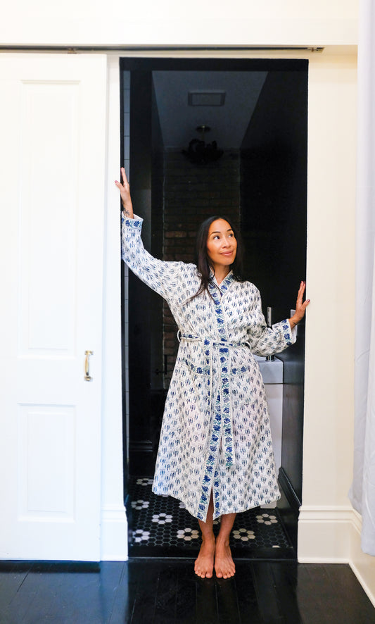 Corfu Cotton Waffle Robe