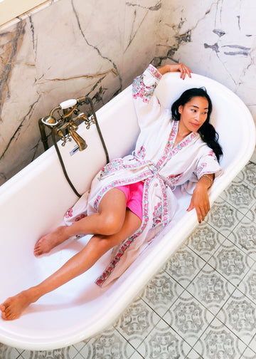Noor Cotton Waffle Robe
