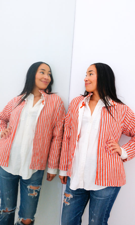 Sienna Short Cotton Slub Reversible Suzani Jacket