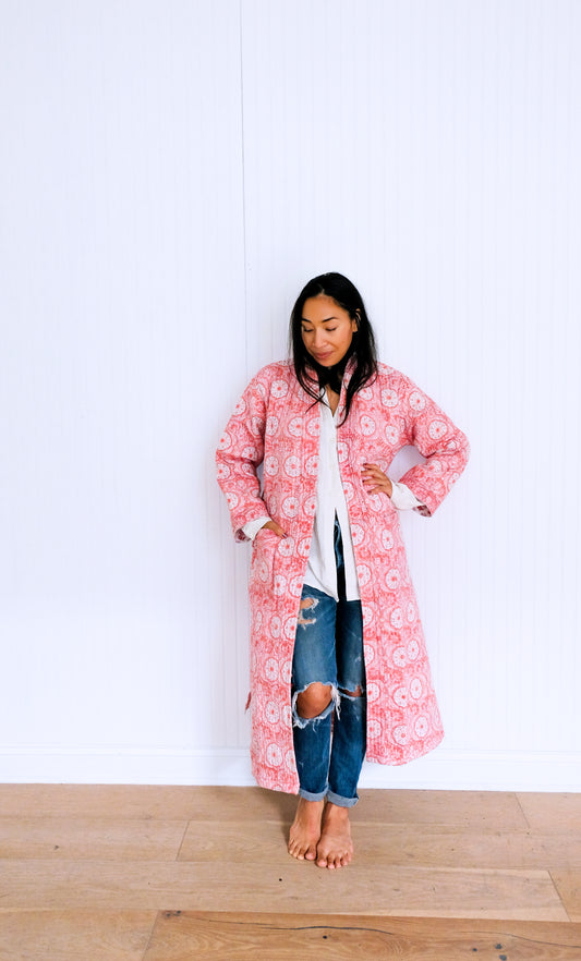 Bloom Long Reversible Quilted Coat