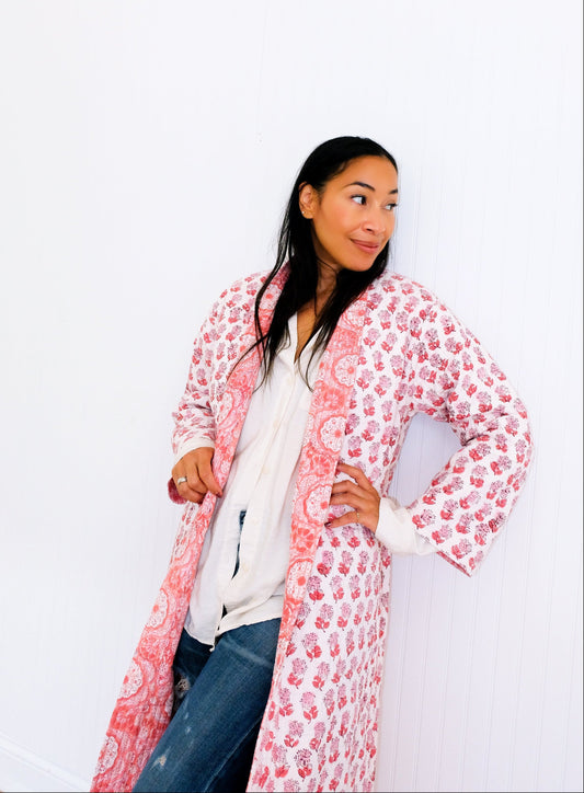 Bloom Long Reversible Quilted Coat