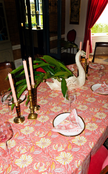 Oleander Tablecloth and Napkin Set