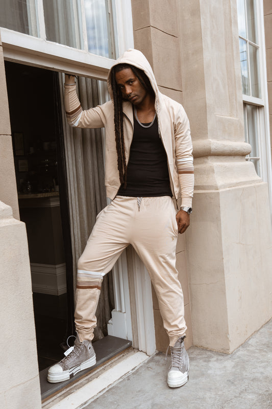 Dune Vintage Arm Stripe Zip Up Hoodie