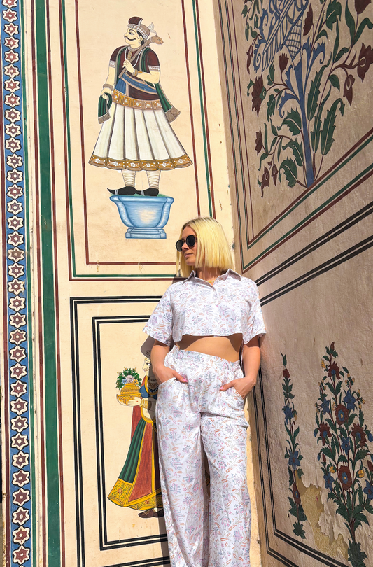Megha Saia Button Up Crop Shirt